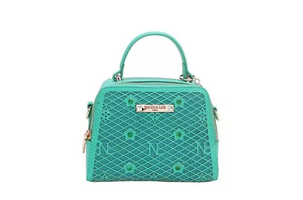 Nicole Lee USA Vegan Geometric Pattern Structured Handbag